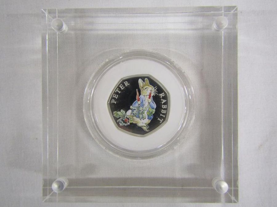 5 The Royal Mint Beatrix Potter silver proof coins - Flopsy Bunny, Peter Rabbit 2018, Peter Rabbit - Image 8 of 23