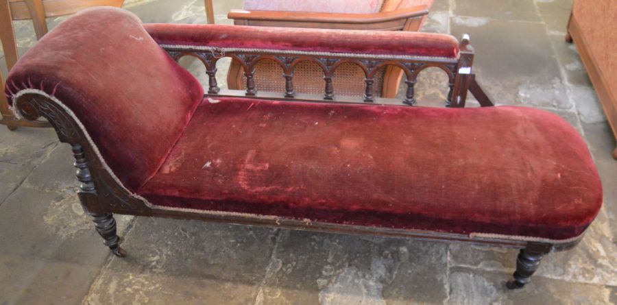 Victorian chaise longue L 174cm