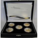 Royal Mint 2006 Britannia Golden Silhouette Collection comprising five gold plated silver £2 coins