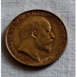 Edward VII 1906 gold half sovereign