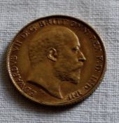 Edward VII 1906 gold half sovereign