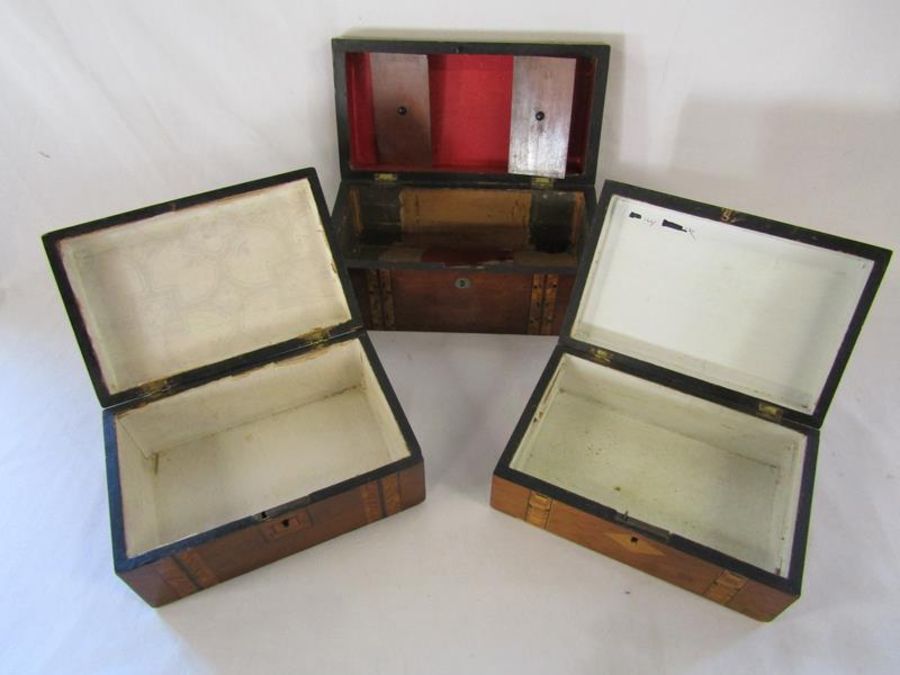 3 inlaid boxes - largest approx. 30cm x 15.5cm x 13.5cm - Image 3 of 3