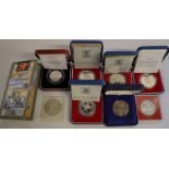 4 Queen Elizabeth II Silver Jubilee silver Crown coins each weighing 28.276g, 2 D Day Landing 50