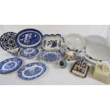 Collection of dining and kitchen ware to include Woods Ware blue and white, Thomas Germany plates,