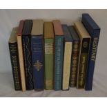 10 volumes of Folio Society books including The Life Of Alexander The Great, Machiavelli The Prince,
