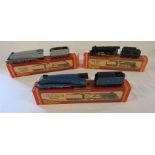 3 x Hornby 00 gauge trains - 2152 L.N.E.R Class A4 4-5-2 R.099 - 45021 B.R Class 5 4-6-0 R.858 LMS -