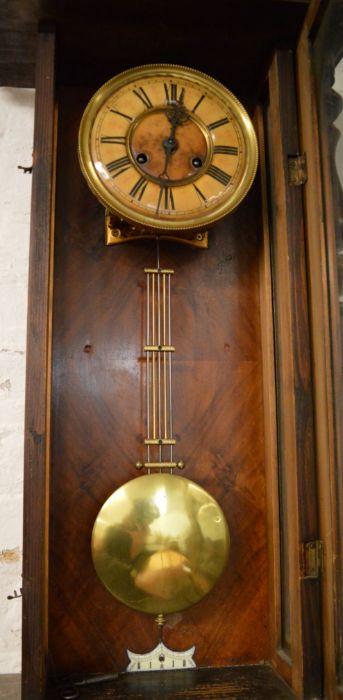 Vienna regulator wall clock with spring driven mechanism - Image 2 of 2