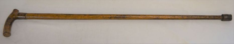 Walking stick with copper band stating it was made from the oak & copper from Lord Nelson's flagship