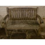 Wooden garden bench L121cm