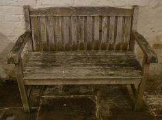 Wooden garden bench L121cm