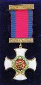 George VI enamelled Distinguished Service Order Medal in the original presentation case marked