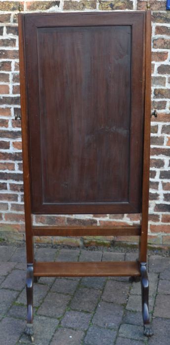 Late 19th century cheval mirror in the Regency style Ht 170cm W 71cm - Image 3 of 3