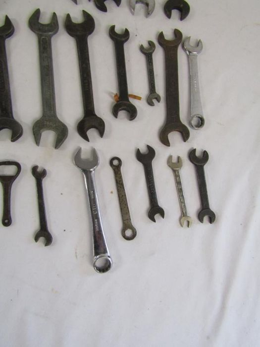 Collection of spanners King Dick, Eagle brand, Austin etc and some log burner gloves - Image 5 of 5