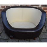 Small Chester & Wells leather dog or cat bed