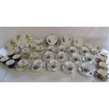 Collection of tea sets including Paragon Sunset and Old Royal etc