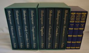 8 volumes in 2 sets of Folio Society Shakespeare books & The Oxford Library of English Poetry