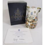 Royal Crown Derby Endangered Species Queensland Koala with certificate No. 987 of 1000