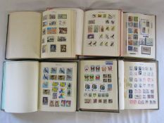 6 stamp albums includes USA, Italy, Japan, France, Malawi etc