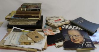 Assorted ephemera including distressed 19th century volume of Knight's The Pictorial Gallery of