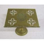 Brass book stand with monogram