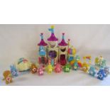 Care Bears Care-A-Lot castle - Cloud Mobile Kenner 1983 and a collection of care bears and cousins