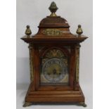 J Unghans oak cased mantel clock
