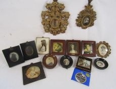 Collection of miniatures and miniature frames