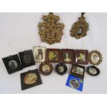 Collection of miniatures and miniature frames