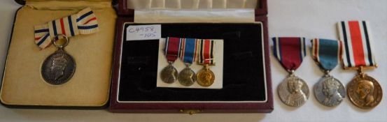 King George VI medal For Service In The Cause Of Freedom on ladies bow, King George V Jubilee pin