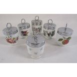 6 Royal Worcester coddlers