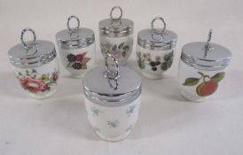 6 Royal Worcester coddlers