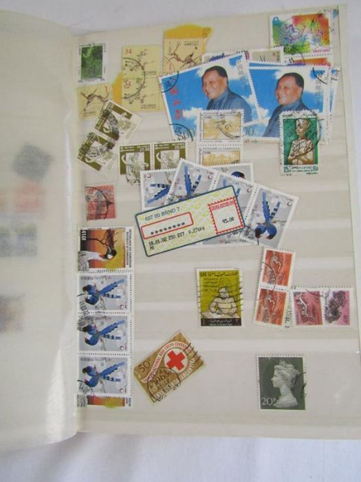 3 stamp albums containing various stamps and a large quantity of mixed loose stamps and first day - Image 7 of 21