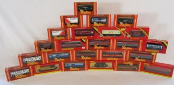 24 x Hornby 00 gauge rolling stock includes Harvey Bros Louth, Norstand Fish Docks Grimsby, Milk