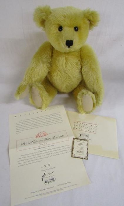 Steiff teddy 654992 British Collectors' Teddy 2001 - limited edition 02779/4000 - with growler