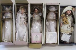 Stewart Ross Vanity Fair doll collection 'Imogen' and 4 Ashton Drake porcelain dolls #92833 Gardenia