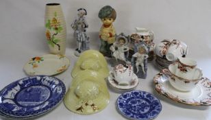 Selection of crockery and metal ware