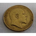 Edward VII 1908 gold full sovereign