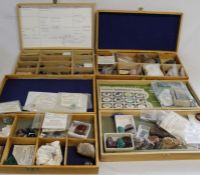 4 boxes containing selection of semi precious gemstones