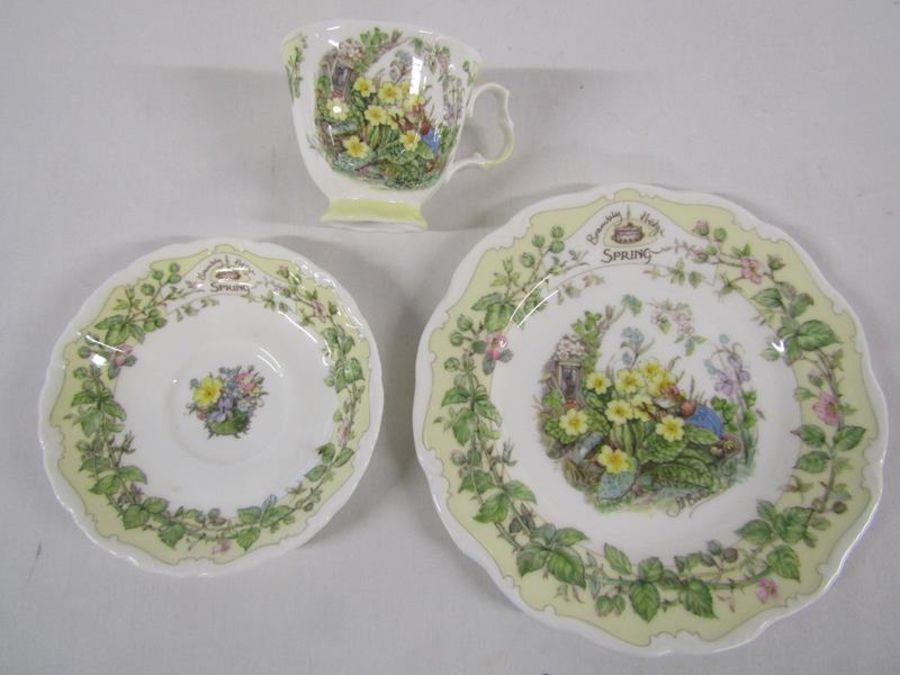 Royal Doulton Brambly Hedge 'Four Seasons' collection comprising teacups, saucers and plates - Image 8 of 10