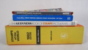 Stamp collector's books includes A Stanley Gibbons catalogue 1982 and Great Britain concise stamp