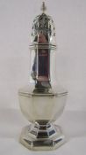 William Hutton & Sons Ltd - London silver caster - dates rubbed but possibly 1893-1907 - approx.