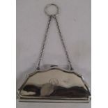 Henry Williamson Ltd Birmingham 1915 silver evening purse with monogram - total weight approx. 1.