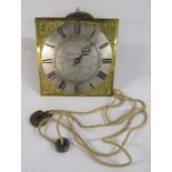 John Anthony Maidenhead long case clock movement dial, face and workings with engraved pagoda and