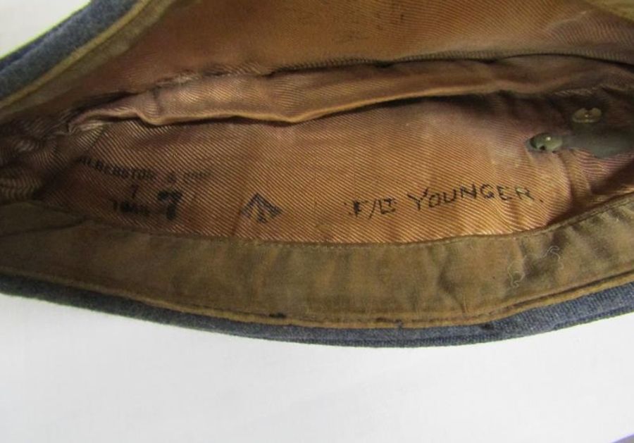 RAF Officers peaked service dress cap - Battersby London - hand written name J.H Younger, Field - Image 7 of 15