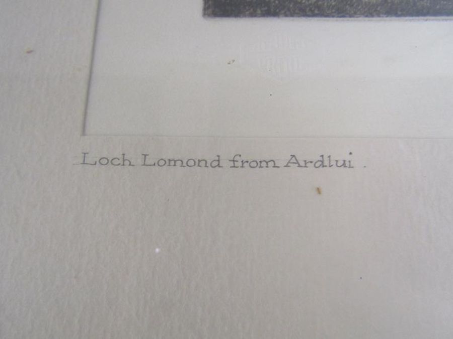 2 original drypoint etchings by A Watson Turnbull (exhibitor Royal Academy) - 'Benvenue' - 'Loch - Image 7 of 13