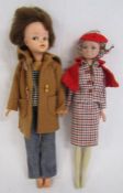 Fairylite 'Lady Penelope' marked Hong Kong - and vintage Sindy wearing a Sindy Duffel coat and Patch