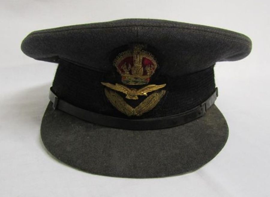 RAF Officers peaked service dress cap - Battersby London - hand written name J.H Younger, Field - Image 2 of 15