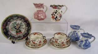 Collection of Mason's ware includes Mandalay, Vista and Oriental design plate