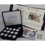 The Royal Family Commemorative Coin Collection (15 silver coins), Queen Mother 90th Birthday £5 coin