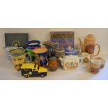 Various ceramic items including Rington's teapots, Coronation ware, Victorian & Albert & Wedgwood
